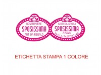 OFFERTA SPECIALE (10.000 etichette + 3.000 omaggio)  per bomboniere e confetterie (mm 46x18) (cod. 5H)